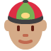 person with skullcap: medium skin tone on Twitter/X
