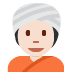 person wearing turban: light skin tone on Twitter/X