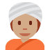 person wearing turban: medium skin tone on Twitter/X