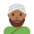 man wearing turban: medium-dark skin tone on Twitter/X