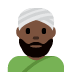 man wearing turban: dark skin tone on Twitter/X