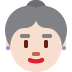 old woman: light skin tone on Twitter/X
