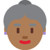 old woman: medium-dark skin tone on Twitter/X
