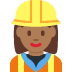 woman construction worker: medium-dark skin tone on Twitter/X