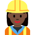 woman construction worker: dark skin tone on Twitter/X