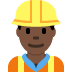man construction worker: dark skin tone on Twitter/X