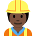 construction worker: dark skin tone on Twitter/X