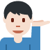 man tipping hand: light skin tone on Twitter/X