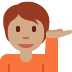 person tipping hand: medium skin tone on Twitter/X