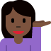 woman tipping hand: dark skin tone on Twitter/X