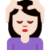 woman getting massage: light skin tone on Twitter/X