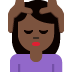 woman getting massage: dark skin tone on Twitter/X