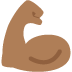 flexed biceps: medium-dark skin tone on Twitter/X