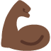 flexed biceps: dark skin tone on Twitter/X