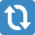 clockwise vertical arrows on Twitter/X