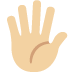 hand with fingers splayed: medium-light skin tone on Twitter/X