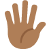 hand with fingers splayed: medium-dark skin tone on Twitter/X