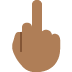 middle finger: medium-dark skin tone on Twitter/X