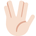 vulcan salute: light skin tone on Twitter/X