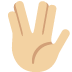 vulcan salute: medium-light skin tone on Twitter/X
