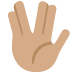 vulcan salute: medium skin tone on Twitter/X