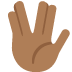 vulcan salute: medium-dark skin tone on Twitter/X