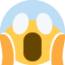 face screaming in fear on Twitter/X