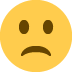 slightly frowning face on Twitter/X