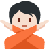 person gesturing NO: light skin tone on Twitter/X
