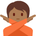 person gesturing NO: medium-dark skin tone on Twitter/X