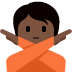 person gesturing NO: dark skin tone on Twitter/X