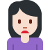 woman frowning: light skin tone on Twitter/X