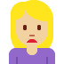 woman frowning: medium-light skin tone on Twitter/X
