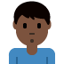 man pouting: dark skin tone on Twitter/X