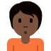 person pouting: dark skin tone on Twitter/X