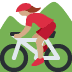 woman mountain biking: medium skin tone on Twitter/X