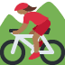 woman mountain biking: medium-dark skin tone on Twitter/X