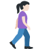 woman walking facing right: light skin tone on Twitter/X