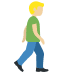 man walking facing right: medium-light skin tone on Twitter/X