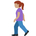 woman walking: medium skin tone on Twitter/X