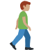 man walking facing right: medium skin tone on Twitter/X