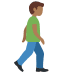 man walking facing right: medium-dark skin tone on Twitter/X