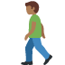 man walking: medium-dark skin tone on Twitter/X
