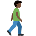 man walking facing right: dark skin tone on Twitter/X