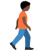 person walking facing right: dark skin tone on Twitter/X