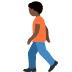 person walking: dark skin tone on Twitter/X