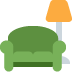 couch and lamp on Twitter/X