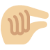 pinching hand: medium-light skin tone on Twitter/X