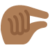 pinching hand: medium-dark skin tone on Twitter/X