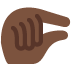pinching hand: dark skin tone on Twitter/X